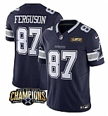 Men & Women & Youth Dallas Cowboys #87 Jake Ferguson Navy 2023 F.U.S.E. NFC East Champions Patch Stitched Jersey,baseball caps,new era cap wholesale,wholesale hats